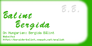 balint bergida business card